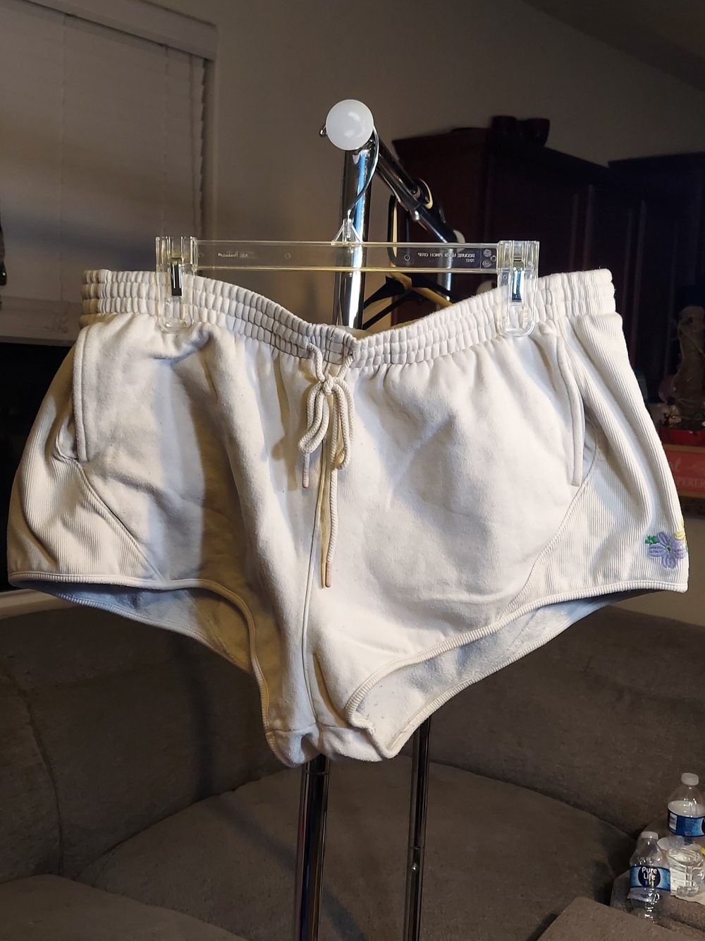 Victoria's Secret White Drawstring Lounge Shorts